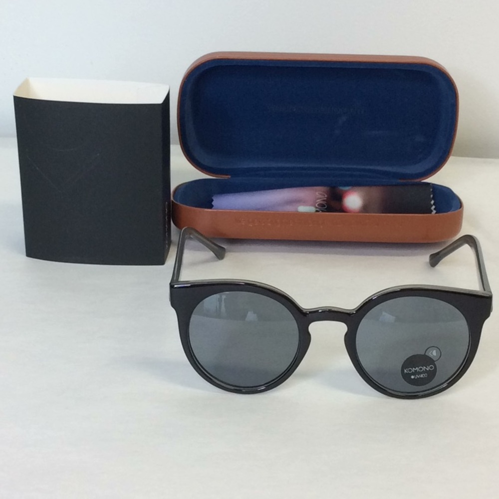 KOMONO sunglasses cat eye LULU Black Green NEW - Picture 2 of 11